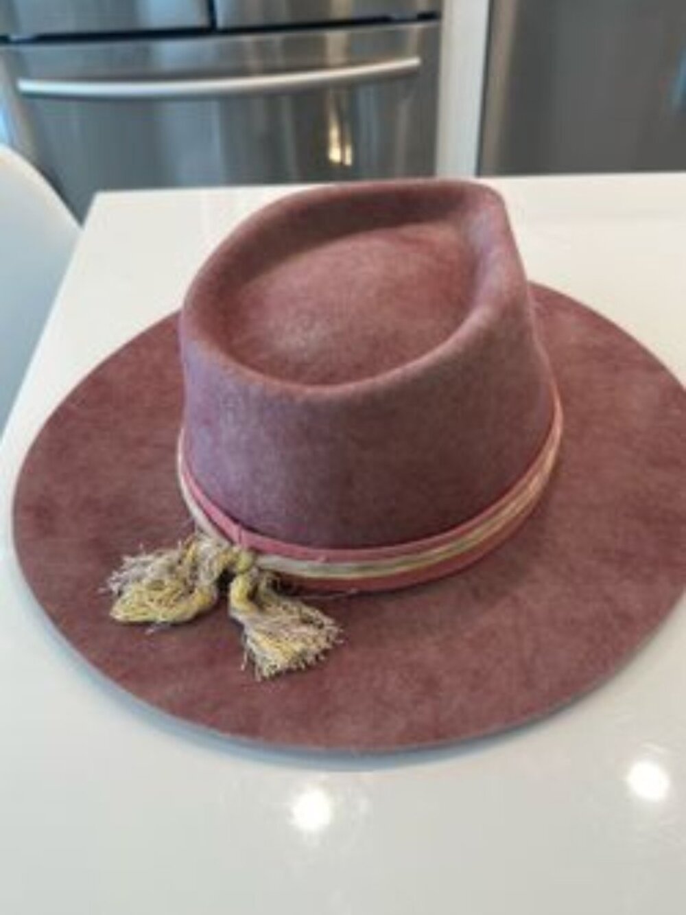 Ruediger Wool Fedora - Burgundy/Pink - L